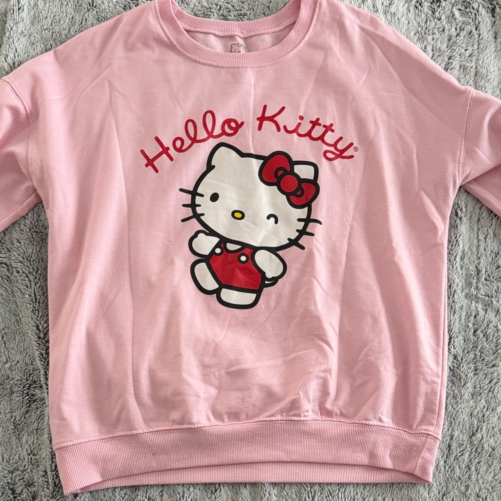 Hello Kitty Pink Sweatshirt with Red Graphic